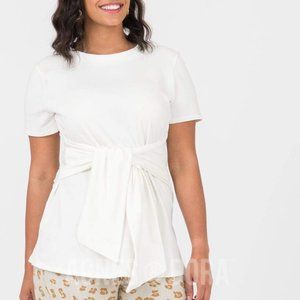 Agnes & Dora™ Side Seam Sash Top Ivory